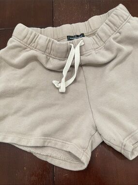 Spiritual Gangster Beige Fleece Drawstring Shorts